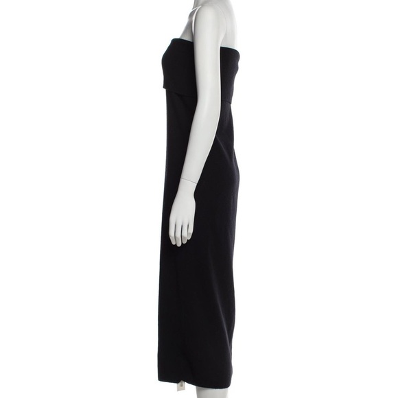 Donna Karan Black Cashmere Back Sheath Midi First Layer Strapless Dress NWT XL - Picture 3 of 11